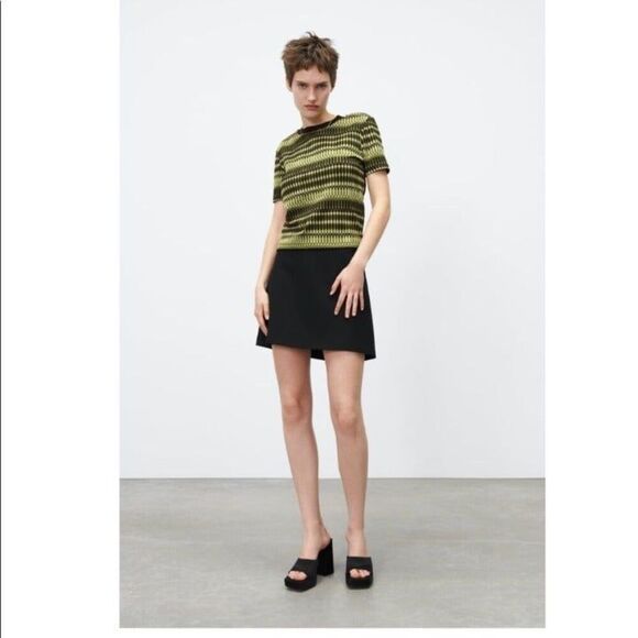 ZARA JACQUARD T-SHIRT Size M - Picture 5 of 11